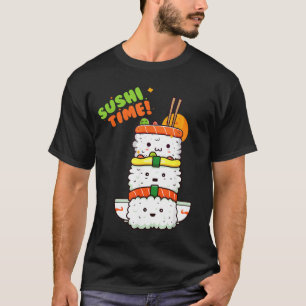 Gelukkig Kawaii Sushi en Zonneschijn Klaar voor de T-shirt