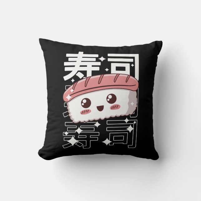 Gelukkig Kawaii Sushi Japans Food Lover Gift Kussen (Voorkant)