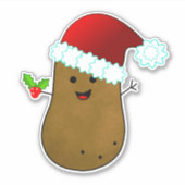 Gelukkig kerst aardappel sticker (Voorkant)
