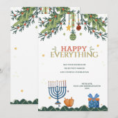 Gelukkig Kerst- en Nieuwjaar Wenskaart Feestdagenkaart (Voorkant / Achterkant)