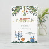 Gelukkig Kerst- en Nieuwjaar Wenskaart Feestdagenkaart (Staand voorkant)