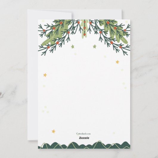 Gelukkig Kerst- en Nieuwjaar Wenskaart Feestdagenkaart (Achterkant)