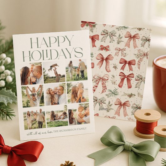 Gelukkig Kerst- en Nieuwjaars Collage Feestdagenkaart