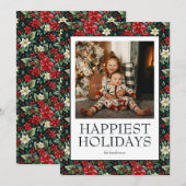 Gelukkig Kerst-foto Feestdagenkaart (Voorkant / Achterkant)