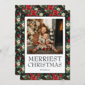 Gelukkig Kerst Foto Feestdagenkaart (Voorkant / Achterkant)