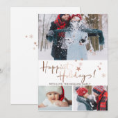 Gelukkig Kerst Sterren Foto Collage Aankondiging (Voorkant / Achterkant)