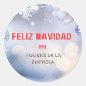 Gelukkig Kerst sticker- feliz Navidad (Spaans) Ronde Sticker (Voorkant)