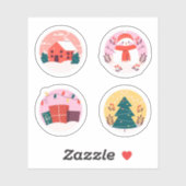 Gelukkig kerst stickercollectie sticker (Vel)