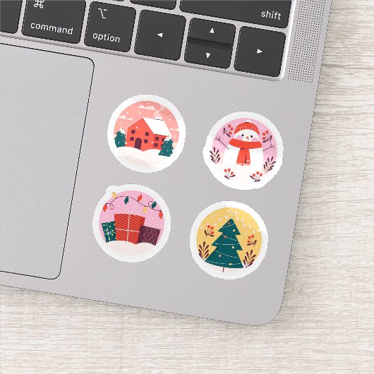 Gelukkig kerst stickercollectie sticker (Detail)
