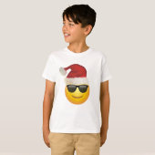 Gelukkig kerstcadeauidee met een leuke emoji en sh t-shirt (Voorkant volledig)