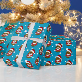 Gelukkig kerstfeest aardappel cadeaupapier