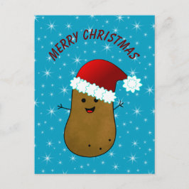 Gelukkig kerstfeest aardappel feestdagenkaart