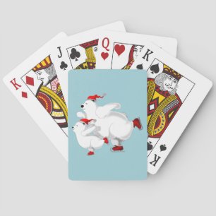 Gelukkig kerstfeest Beer familie - Cute - Tekening Pokerkaarten