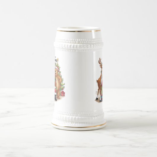 Gelukkig kerstfeest bierpul (Center)