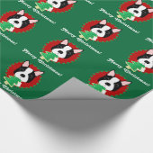 Gelukkig kerstfeest! Boston Terrier Wrapping Paper Cadeaupapier (Hoek)