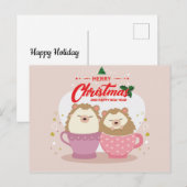 Gelukkig kerstfeest briefkaart (Voorkant / Achterkant)