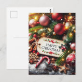 Gelukkig kerstfeest briefkaart (Voorkant / Achterkant)