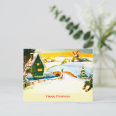 Gelukkig kerstfeest briefkaart (Staand voorkant)