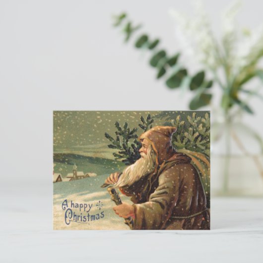 Gelukkig kerstfeest briefkaart (Staand voorkant)