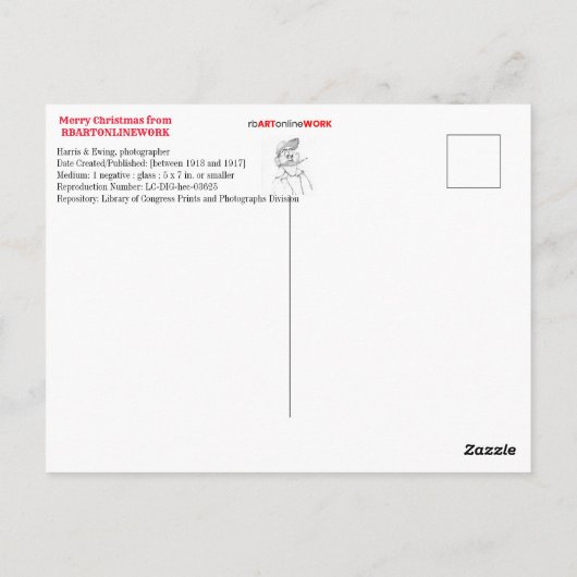 Gelukkig kerstfeest briefkaart (Achterkant)