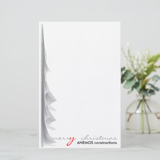 Gelukkig kerstfeest briefpapier (Staand voorkant)