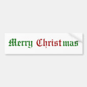 Gelukkig kerstfeest bumpersticker (Voorkant)