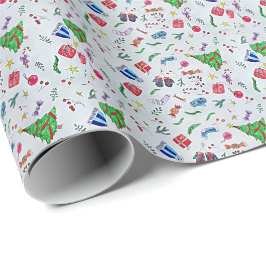 Gelukkig kerstfeest cadeaupapier (Rol Hoek)