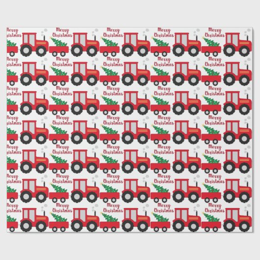 Gelukkig kerstfeest cadeaupapier (Vlak)