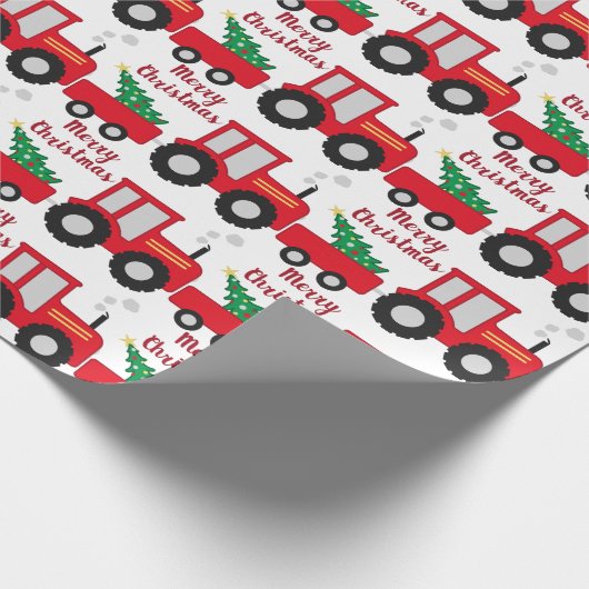 Gelukkig kerstfeest cadeaupapier (Hoek)