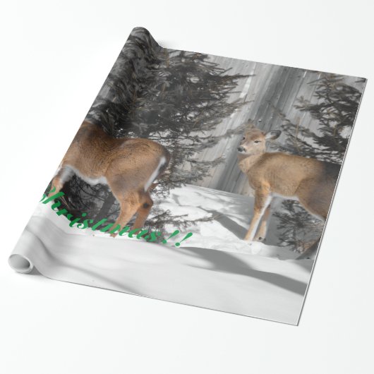 Gelukkig kerstfeest cadeaupapier (Uitgerold)