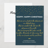 Gelukkig kerstfeest - Charles Dickens citaat Feestdagenkaart (Voorkant / Achterkant)