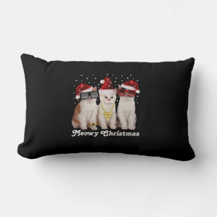 Gelukkig kerstfeest   Cute Cat met Santa Claus Kussen