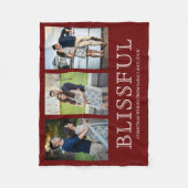 Gelukkig kerstfeest | Drie foto collage Fleece Deken (Voorkant)