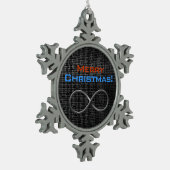 Gelukkig kerstfeest! - Eeuwige kerst Tin Sneeuwvlok Ornament (Links)