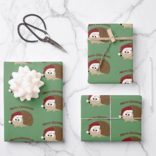 Gelukkig kerstfeest!egel inpakpapier vel