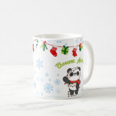 Gelukkig Kerstfeest en Goede Jaar Pandas Koffiemok (Voorkant rechts)
