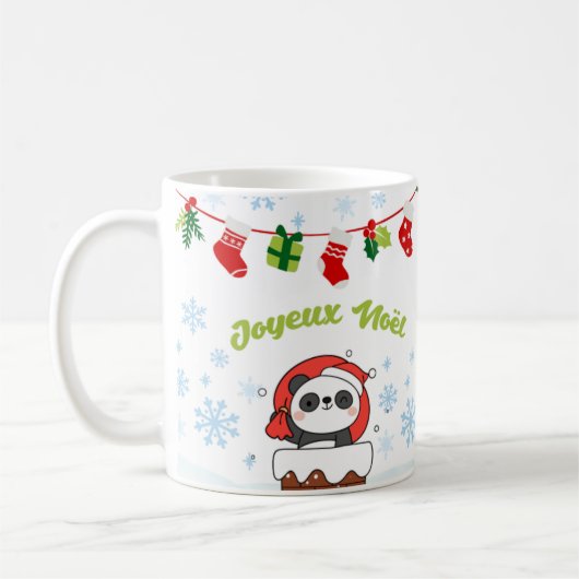 Gelukkig Kerstfeest en Goede Jaar Pandas Koffiemok (Links)