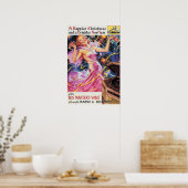 Gelukkig Kerstfeest en nieuwjaar Victor RCA Old Ad Poster (Keuken)