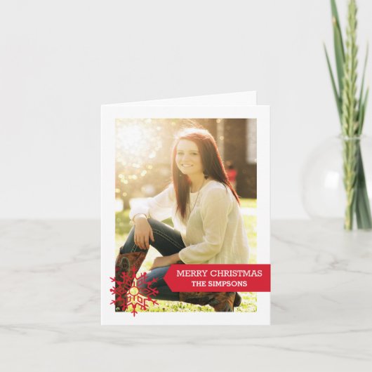 Gelukkig kerstfeest feestdagen kaart (Voorkant)