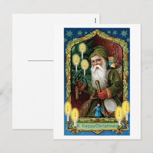 Gelukkig kerstfeest feestdagenkaart (Voorkant / Achterkant)