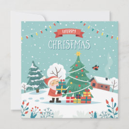 Gelukkig kerstfeest feestdagenkaart