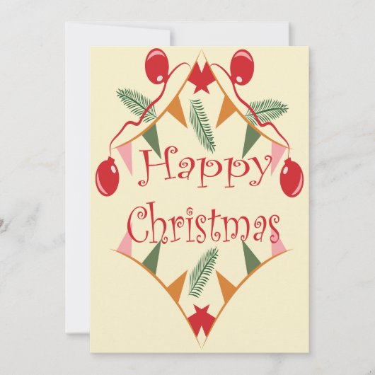 Gelukkig kerstfeest feestdagenkaart (Voorkant)