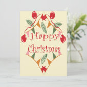 Gelukkig kerstfeest feestdagenkaart (Staand voorkant)