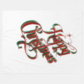 Gelukkig kerstfeest fleece deken (Voorkant (Horizontaal))