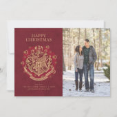 Gelukkig kerstfeest | Foto van HOGWARTS™ Crest Feestdagenkaart (Voorkant)