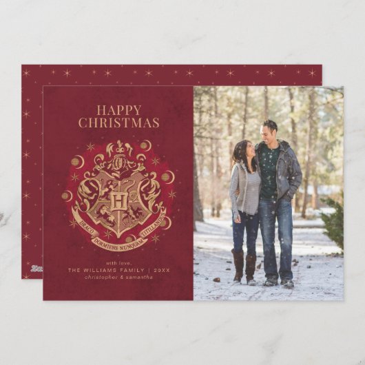 Gelukkig kerstfeest | Foto van HOGWARTS™ Crest Feestdagenkaart