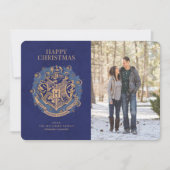 Gelukkig kerstfeest | Foto van HOGWARTS™ Crest Kaart (Voorkant)