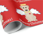 Gelukkig kerstfeest! Geel papier voor het ompakken (Rol Hoek)