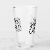 Gelukkig kerstfeest glas (Links)