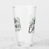 Gelukkig kerstfeest glas (Rechts)